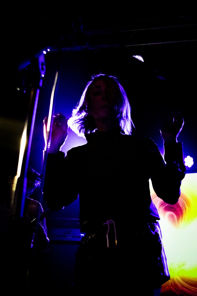 Kim gordon performing on stage at Den Atelier, Luxembourg